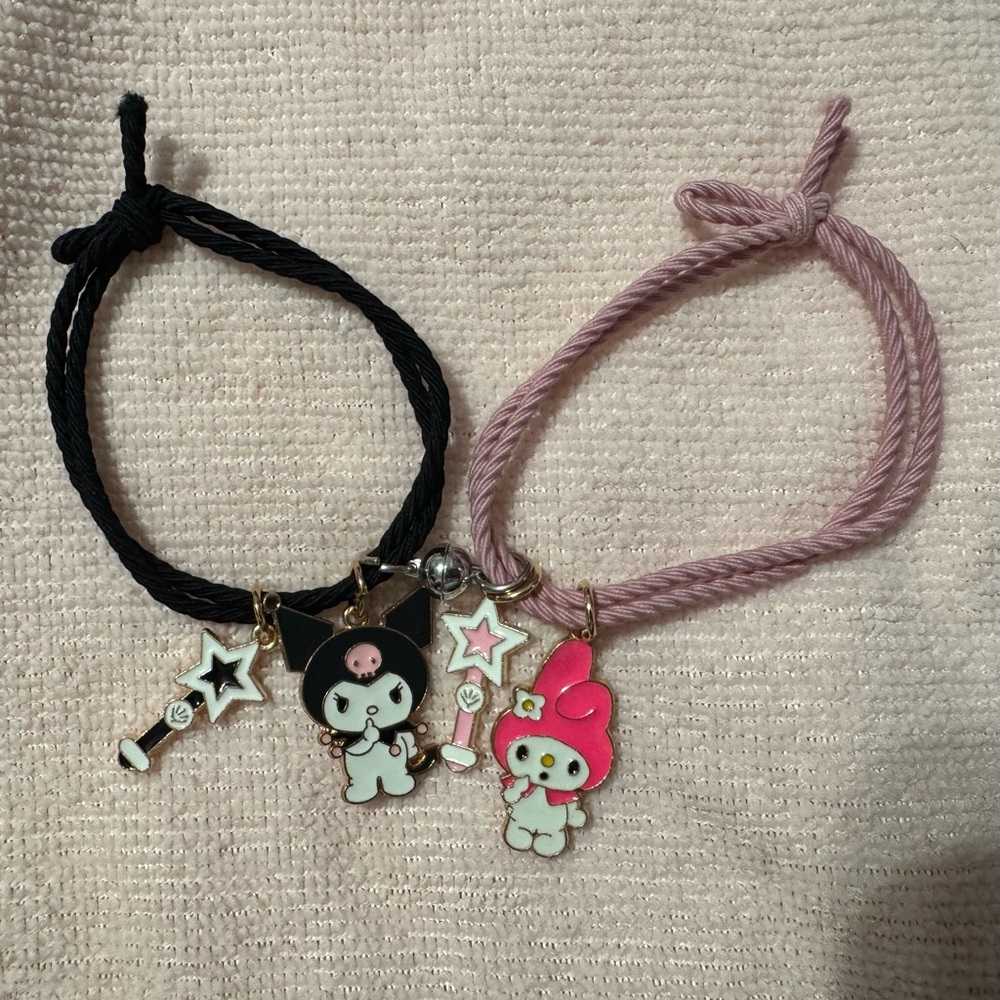 Best Friends Bracelets -Kuromi & MyMelody Charm Bracelets